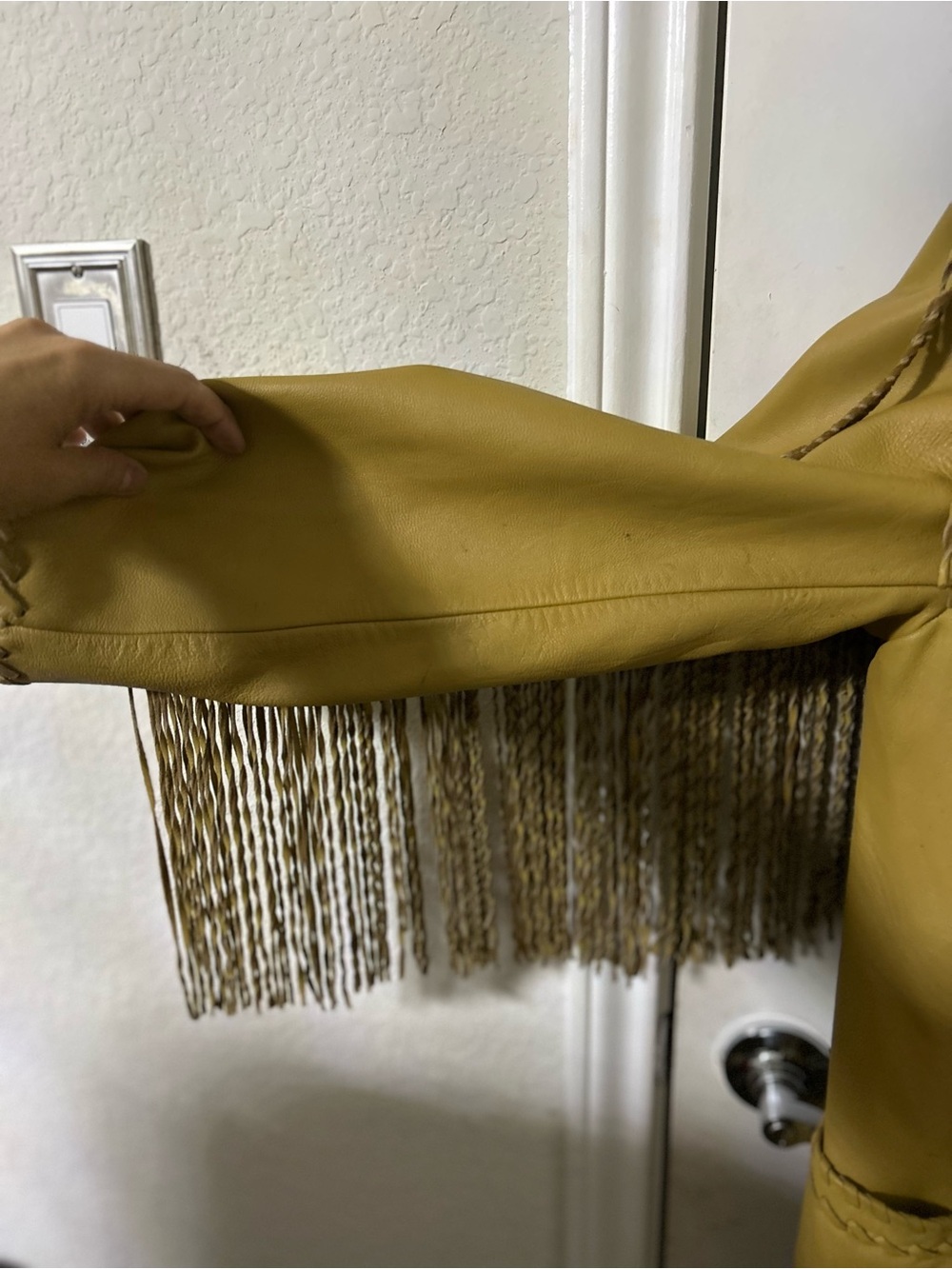 Vintage Double D Ranchwear Camel Fringe Long Western Boho - Picture 6 of 11